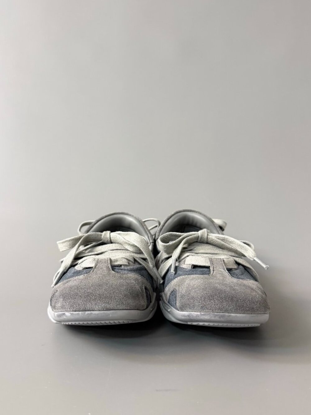 Acne Studios Silver Crinkled Ballet-Style German Army Trainers - Picture 3 of 9